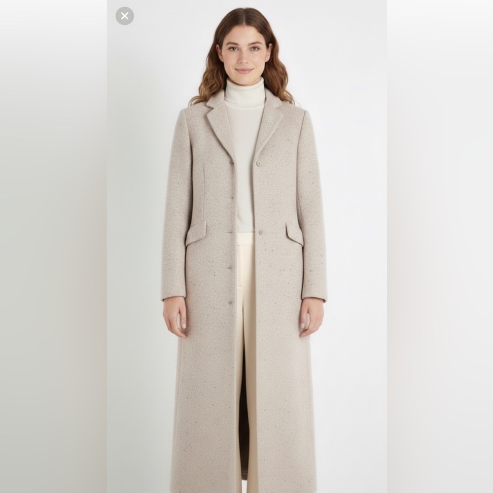 Zara Basic Cream Wool Outerwear - Picture 6 of 7